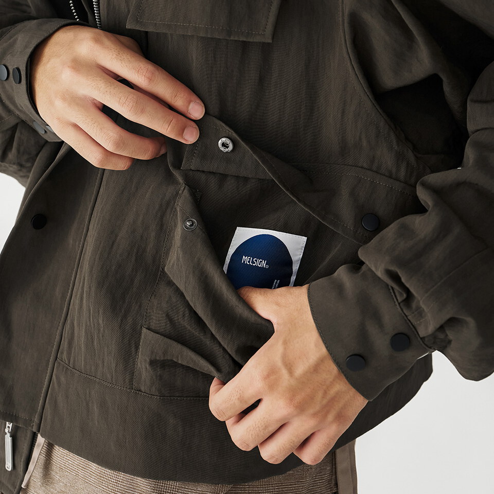 立體口袋拉鍊短外套 Zip up Pocket Short Jacket