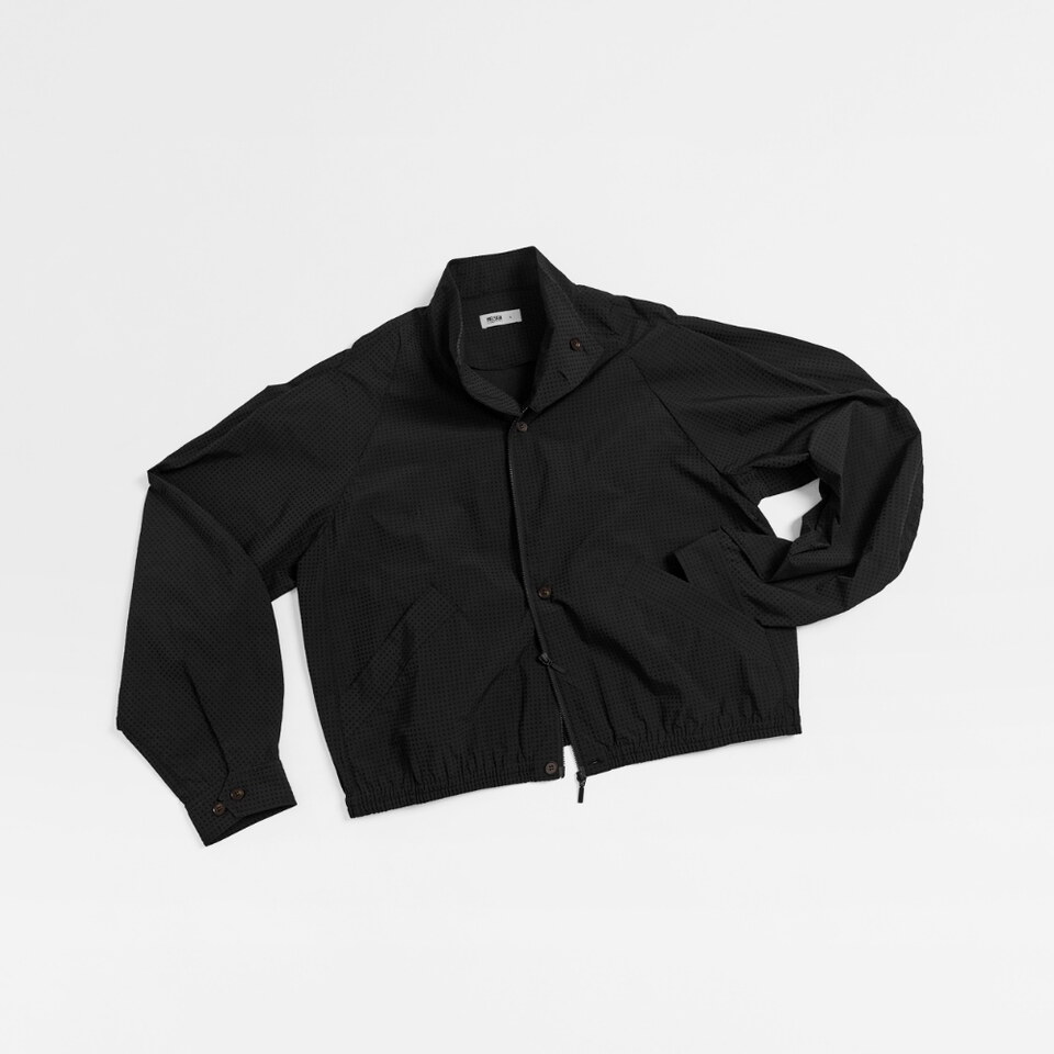 MSN1123-261 短版立領外套 Plaid Utility Jacket