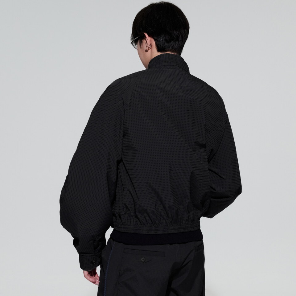 短版立領外套 Plaid Utility Jacket