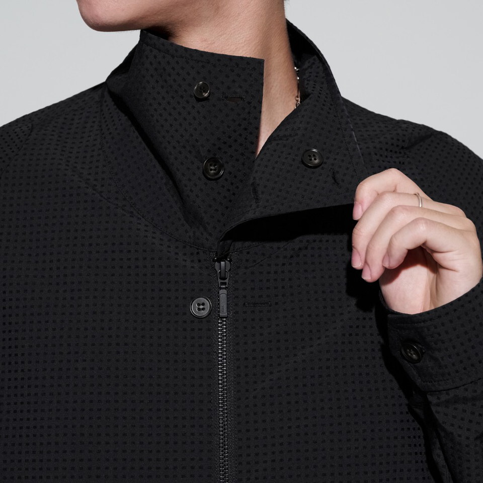 短版立領外套 Plaid Utility Jacket