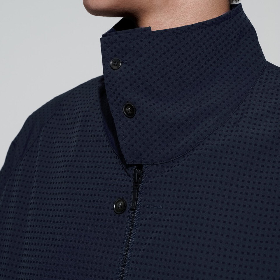 短版立領外套 Plaid Utility Jacket