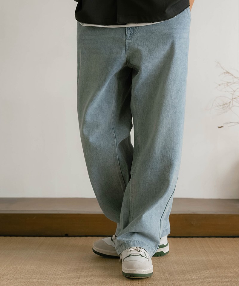 MELSIGN 直筒牛仔褲 Label Deep Denim