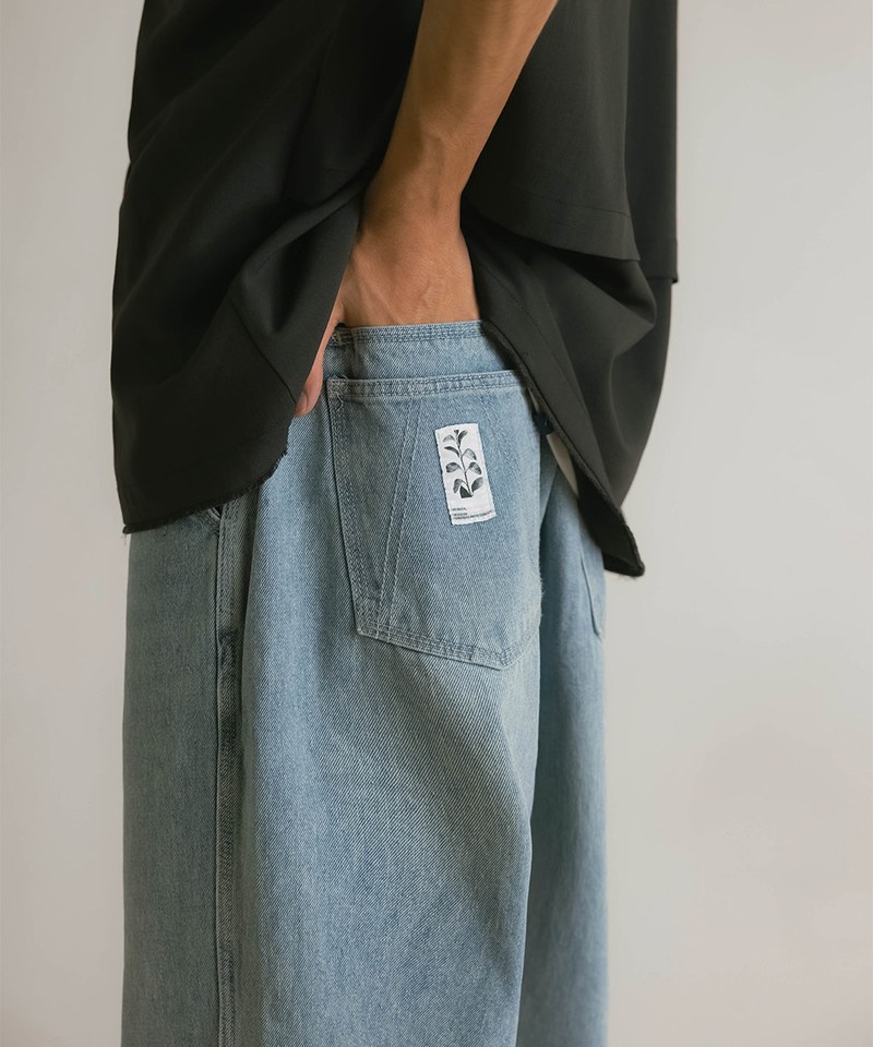 MELSIGN 直筒牛仔褲 Label Deep Denim