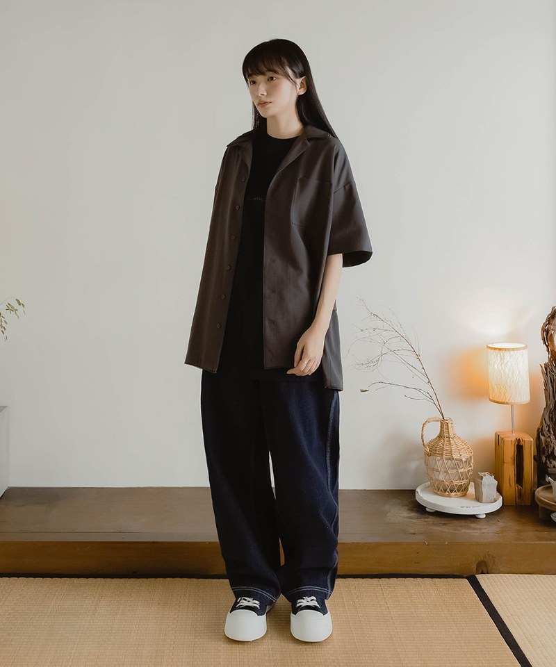 MELSIGN 直筒牛仔褲 Label Deep Denim