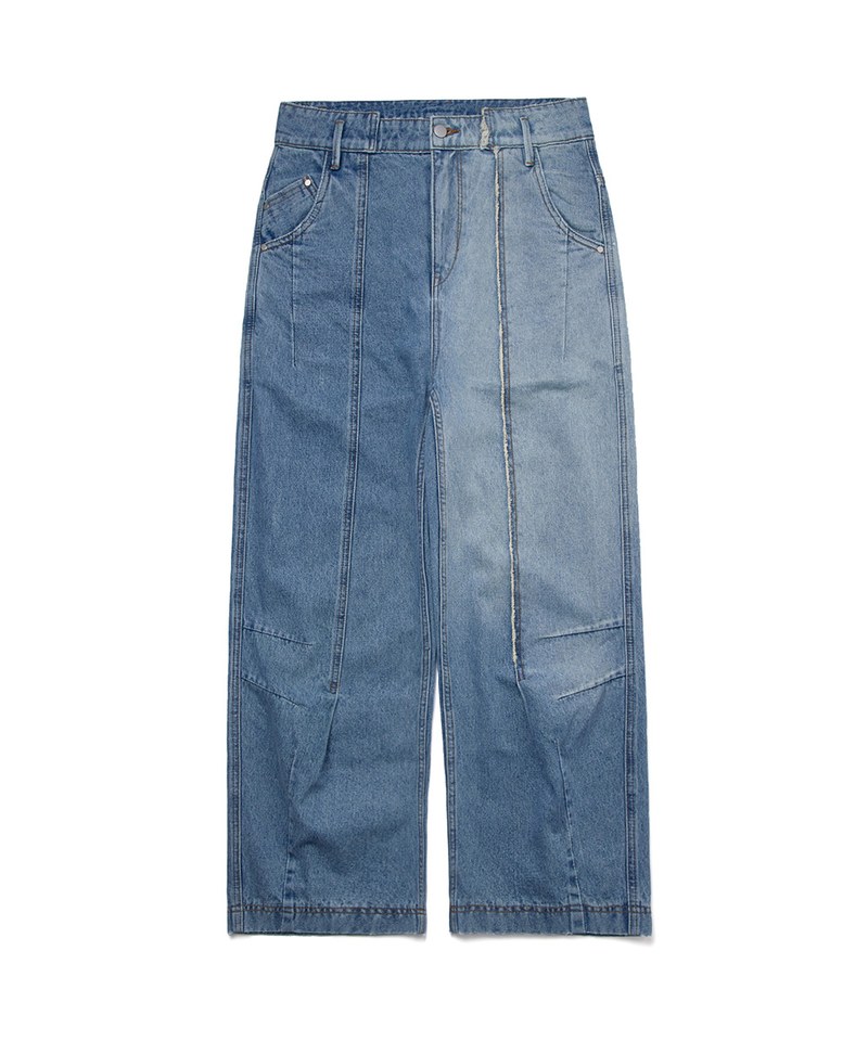 MSN1403-232 MELSIGN 牛仔長褲 Stitching Fringe Denim