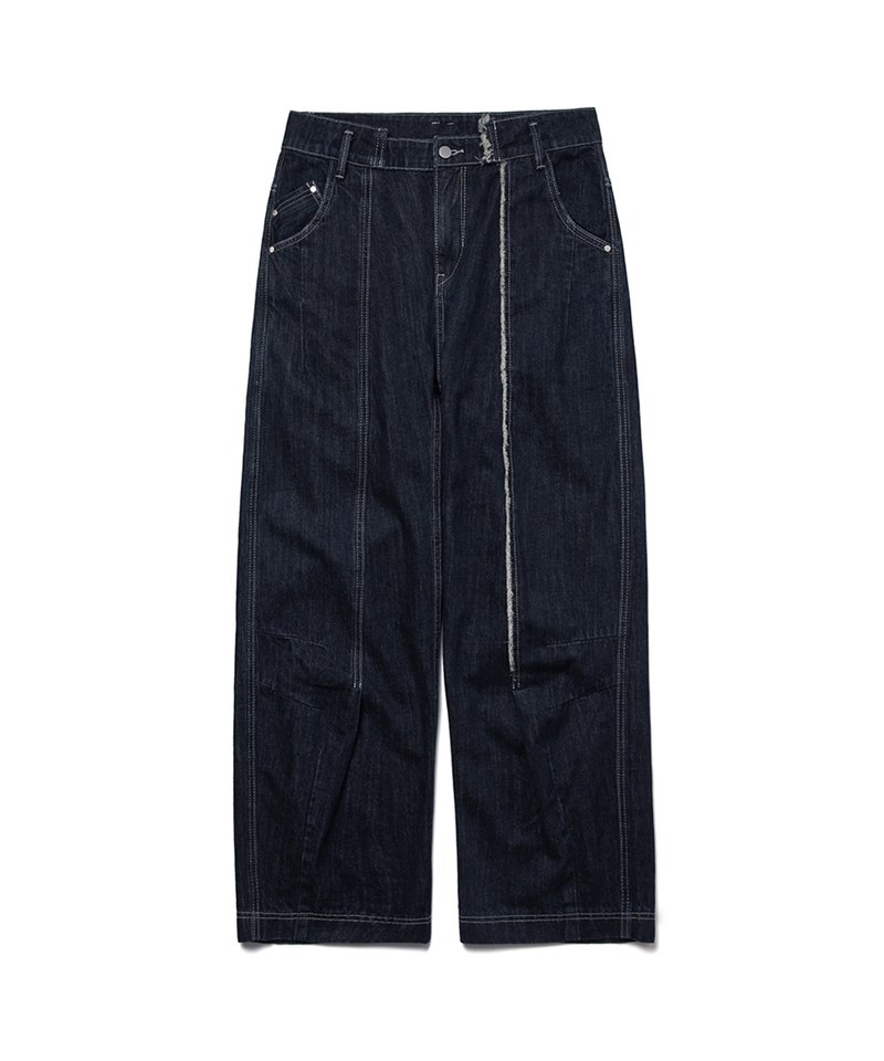 MELSIGN 牛仔長褲 Stitching Fringe Denim