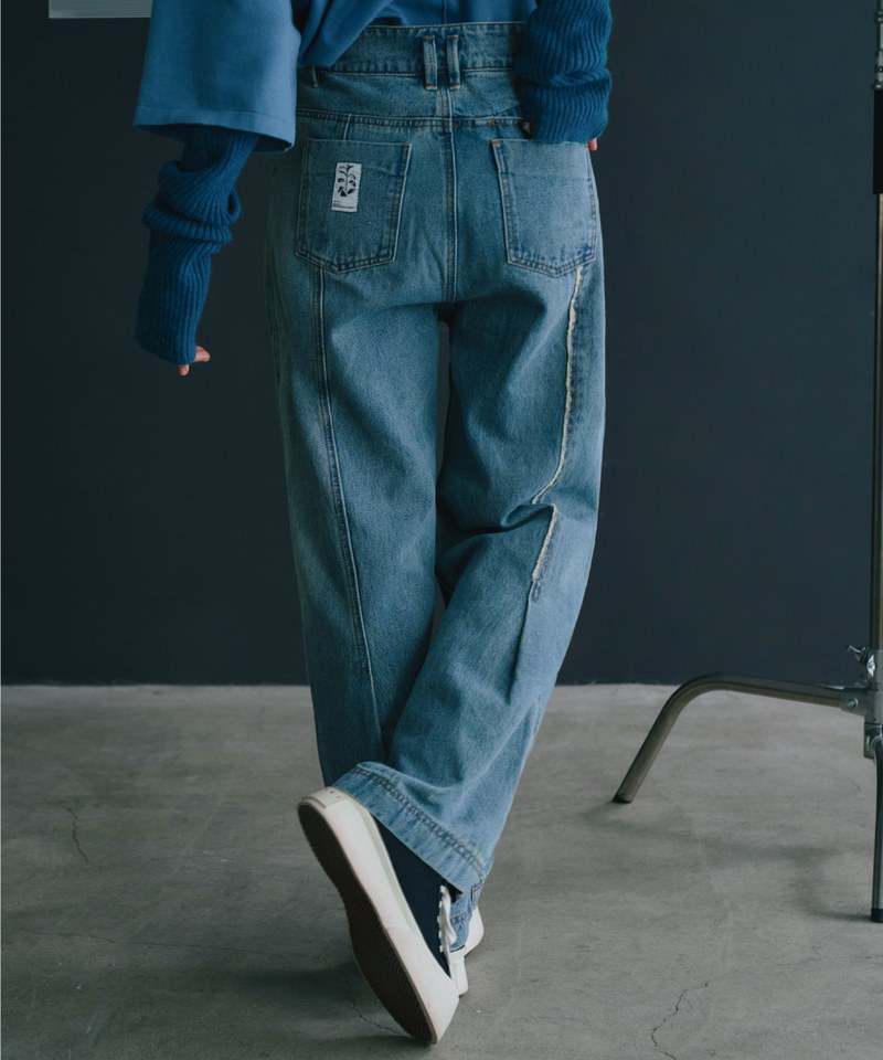 MELSIGN 拼接牛仔長褲 Stitching Fringe Denim