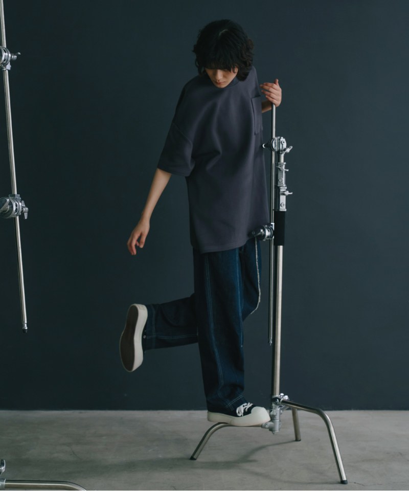 MELSIGN 拼接牛仔長褲 Stitching Fringe Denim