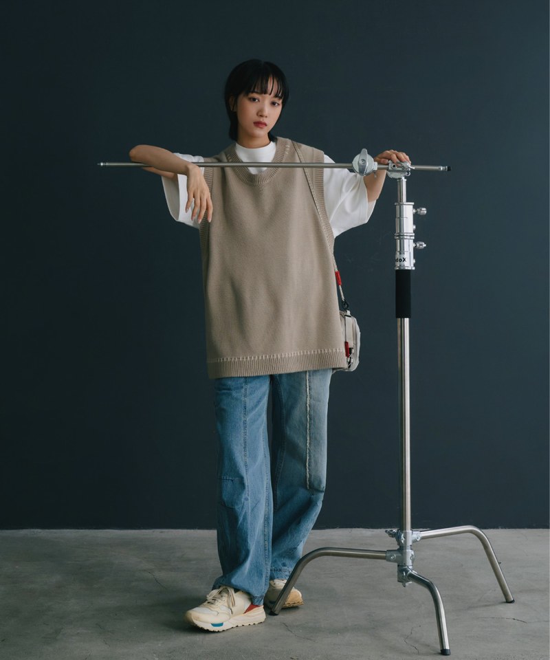 MELSIGN 拼接牛仔長褲 Stitching Fringe Denim