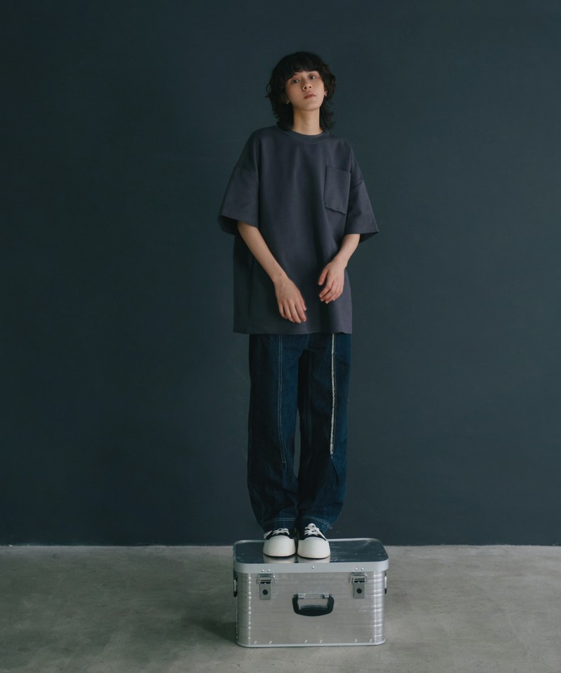 MELSIGN 拼接牛仔長褲 Stitching Fringe Denim
