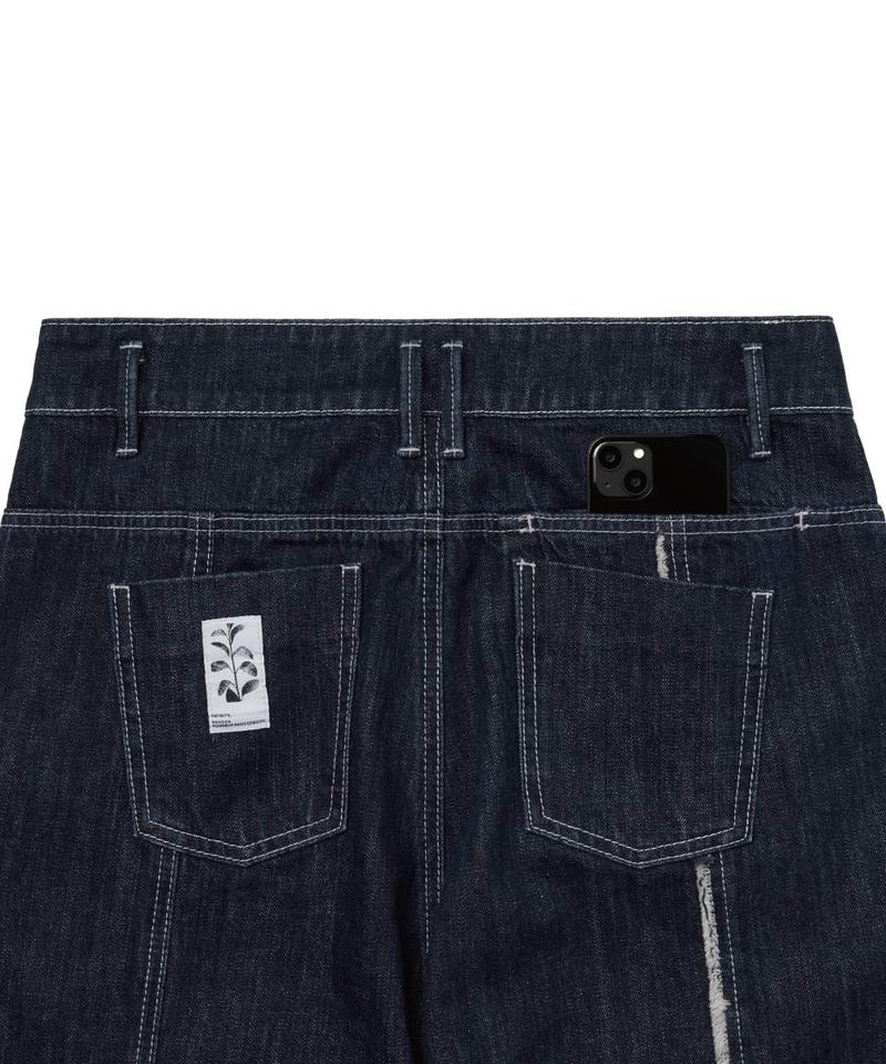MELSIGN 拼接牛仔長褲 Stitching Fringe Denim