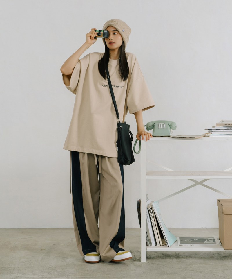 MELSIGN 拼接長褲 April Stripe Splicing Trousers