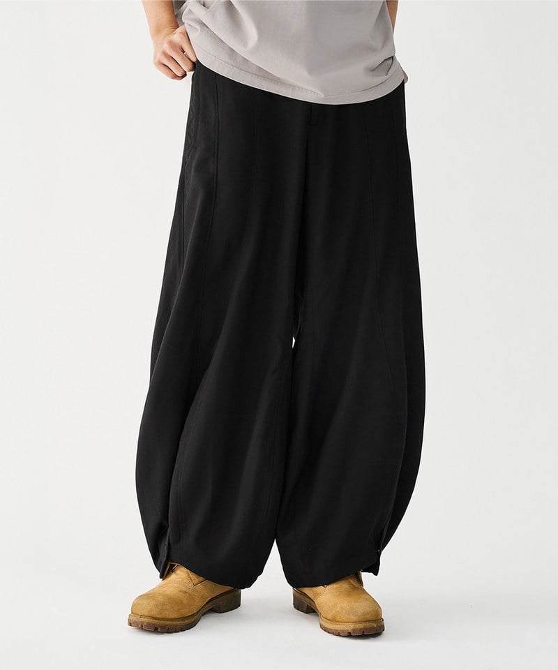 MSN1630-252 圓闊開衩長褲 Special Cutting Linen Pants