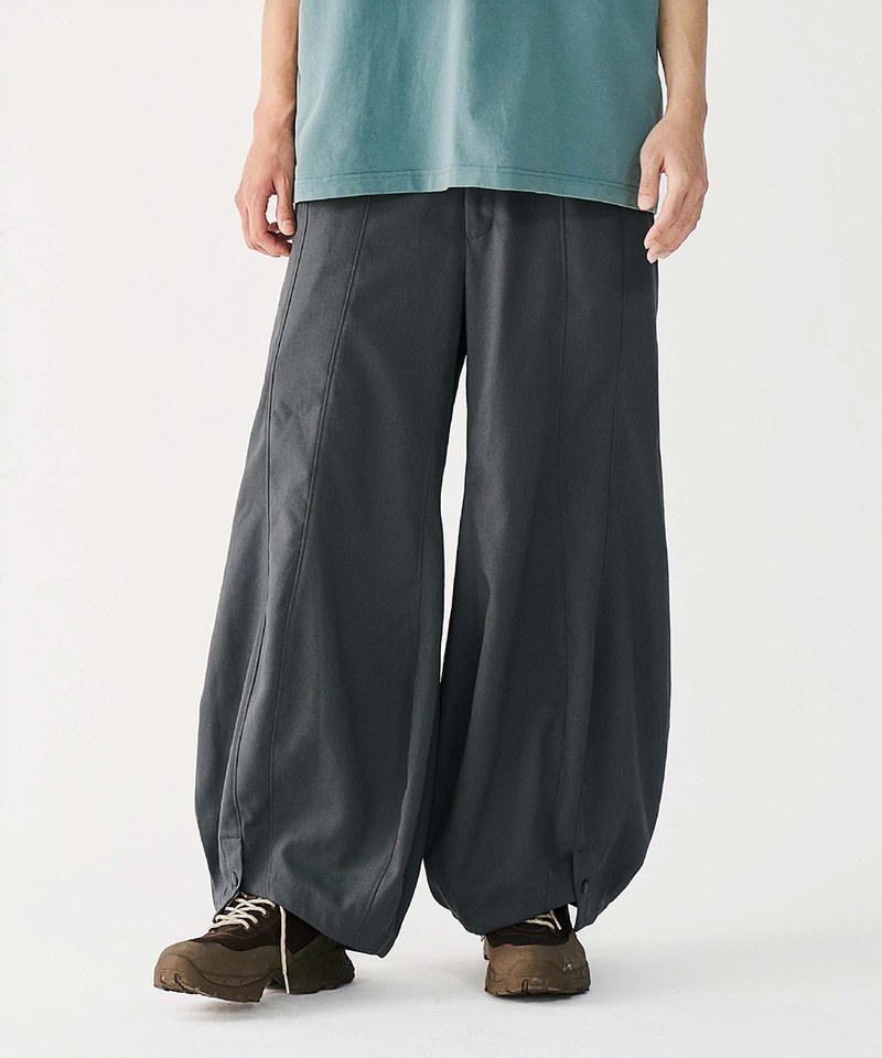 圓闊開衩長褲 Special Cutting Linen Pants