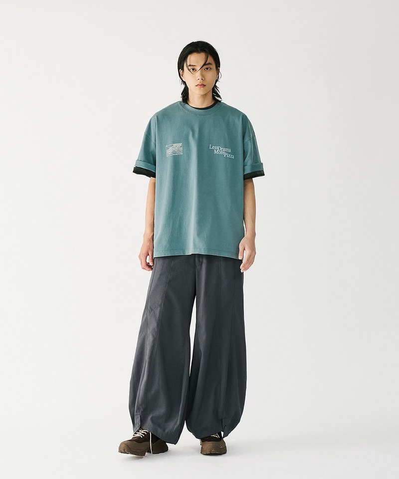 MSN1630-252 圓闊開衩長褲 Special Cutting Linen Pants