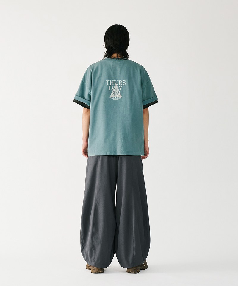MSN1630-252 圓闊開衩長褲 Special Cutting Linen Pants