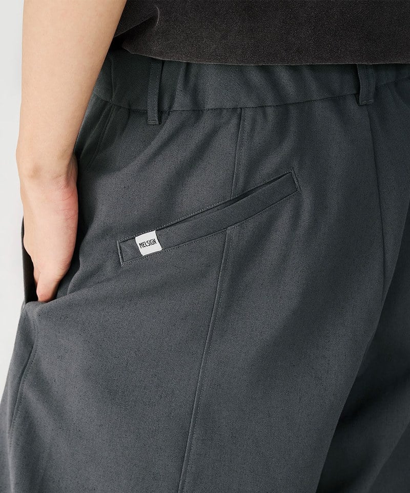 MSN1630-252 圓闊開衩長褲 Special Cutting Linen Pants