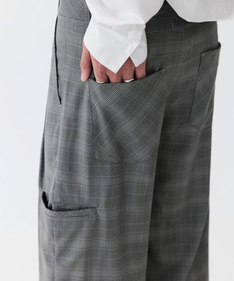 MSN1631-252 雙褶格紋長褲 Baggy Tartan Trousers X