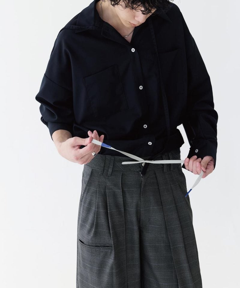 MSN1631-252 雙褶格紋長褲 Baggy Tartan Trousers X