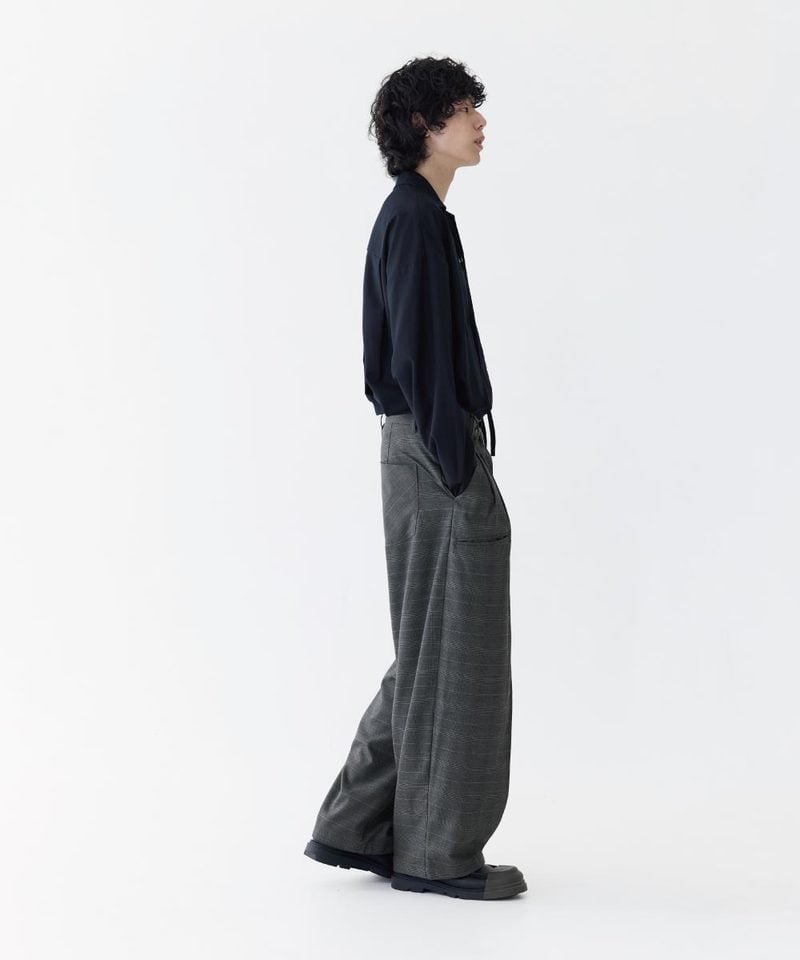 MSN1631-252 雙褶格紋長褲 Baggy Tartan Trousers X