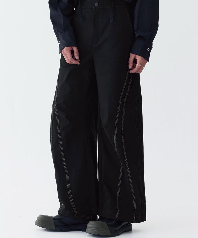 MSN1632-252 弧線拼接褲 Clash Curved Pants