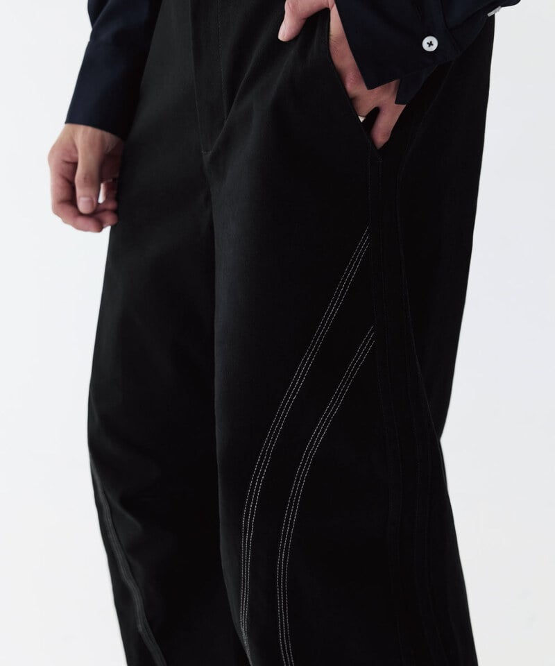 MSN1632-252 弧線拼接褲 Clash Curved Pants