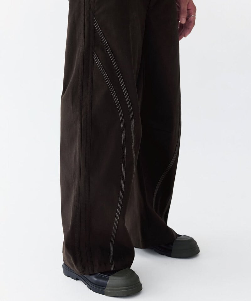 MSN1632-252 弧線拼接褲 Clash Curved Pants