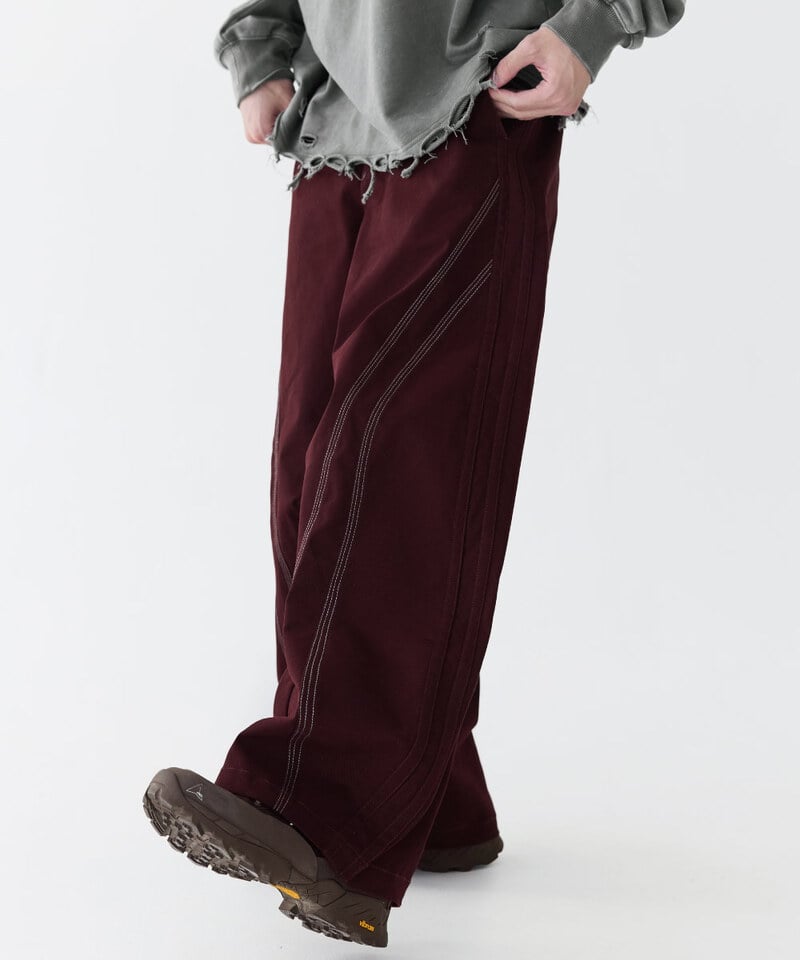 MSN1632-252 弧線拼接褲 Clash Curved Pants