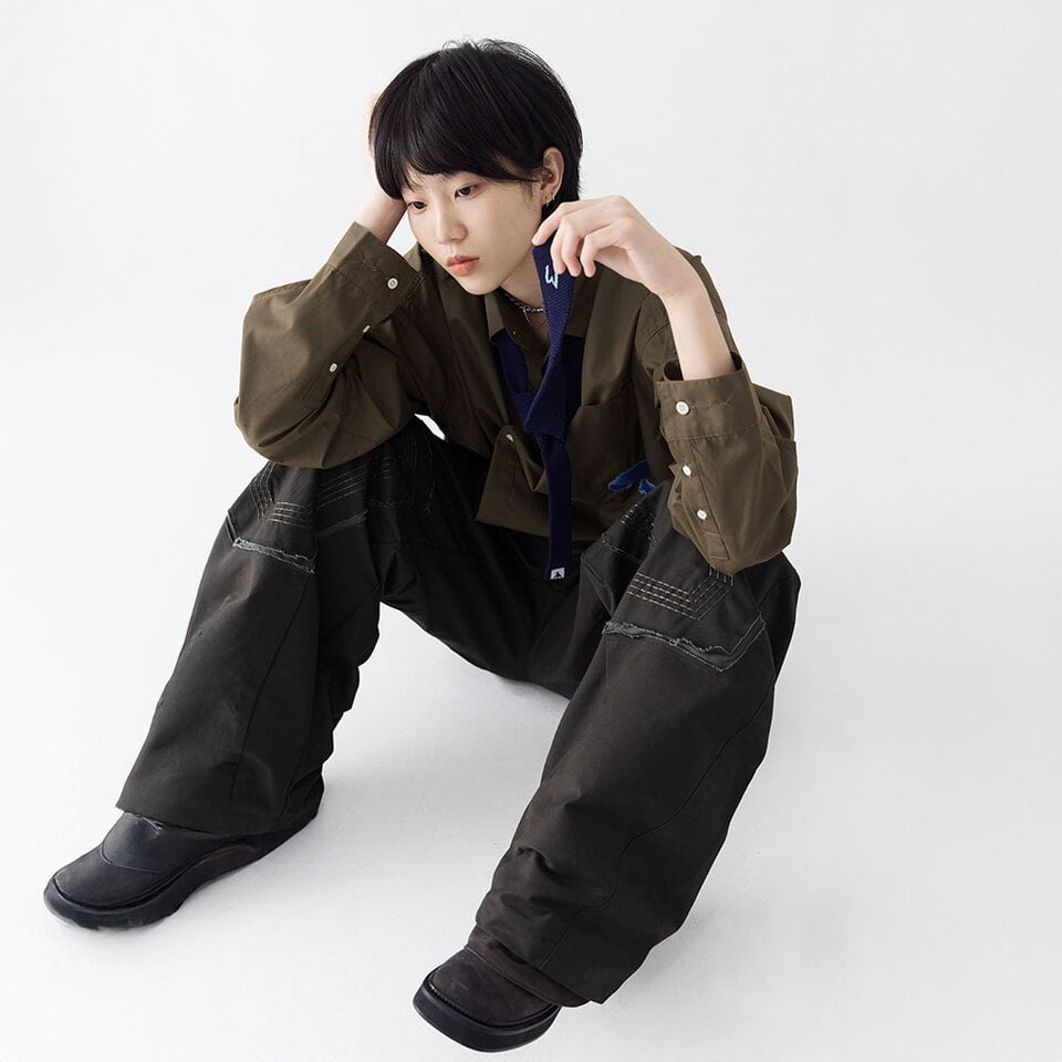 補丁弧形褲 Patch Curved Pants