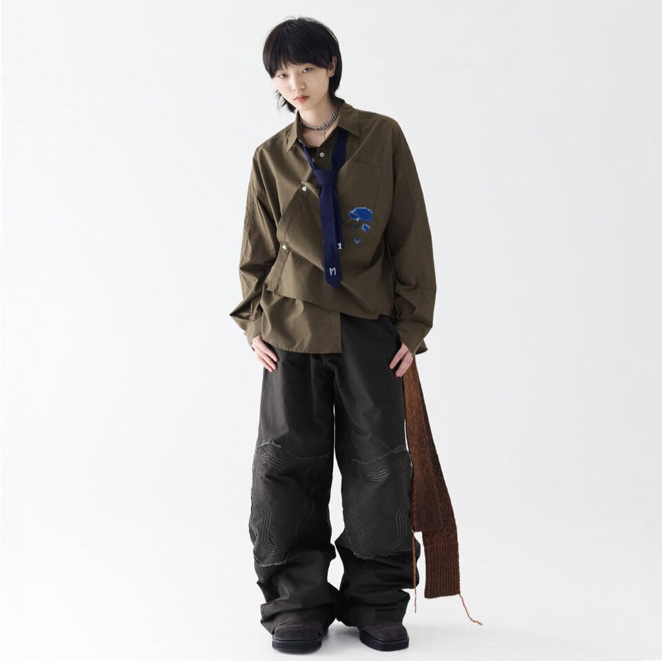 補丁弧形褲 Patch Curved Pants