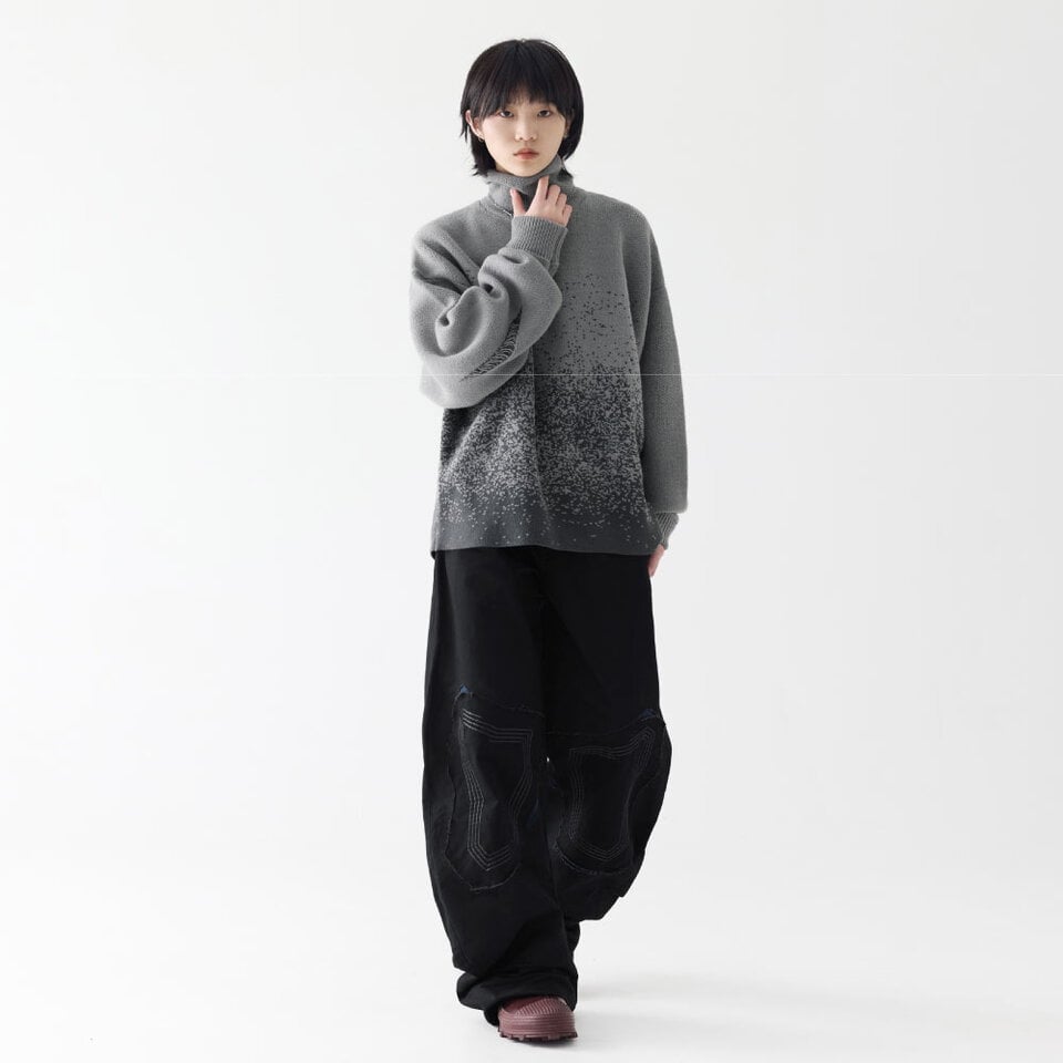 補丁弧形褲 Patch Curved Pants