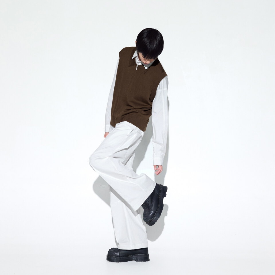 MSN1636-261 摺線直筒褲 Pastel Pleated Pants