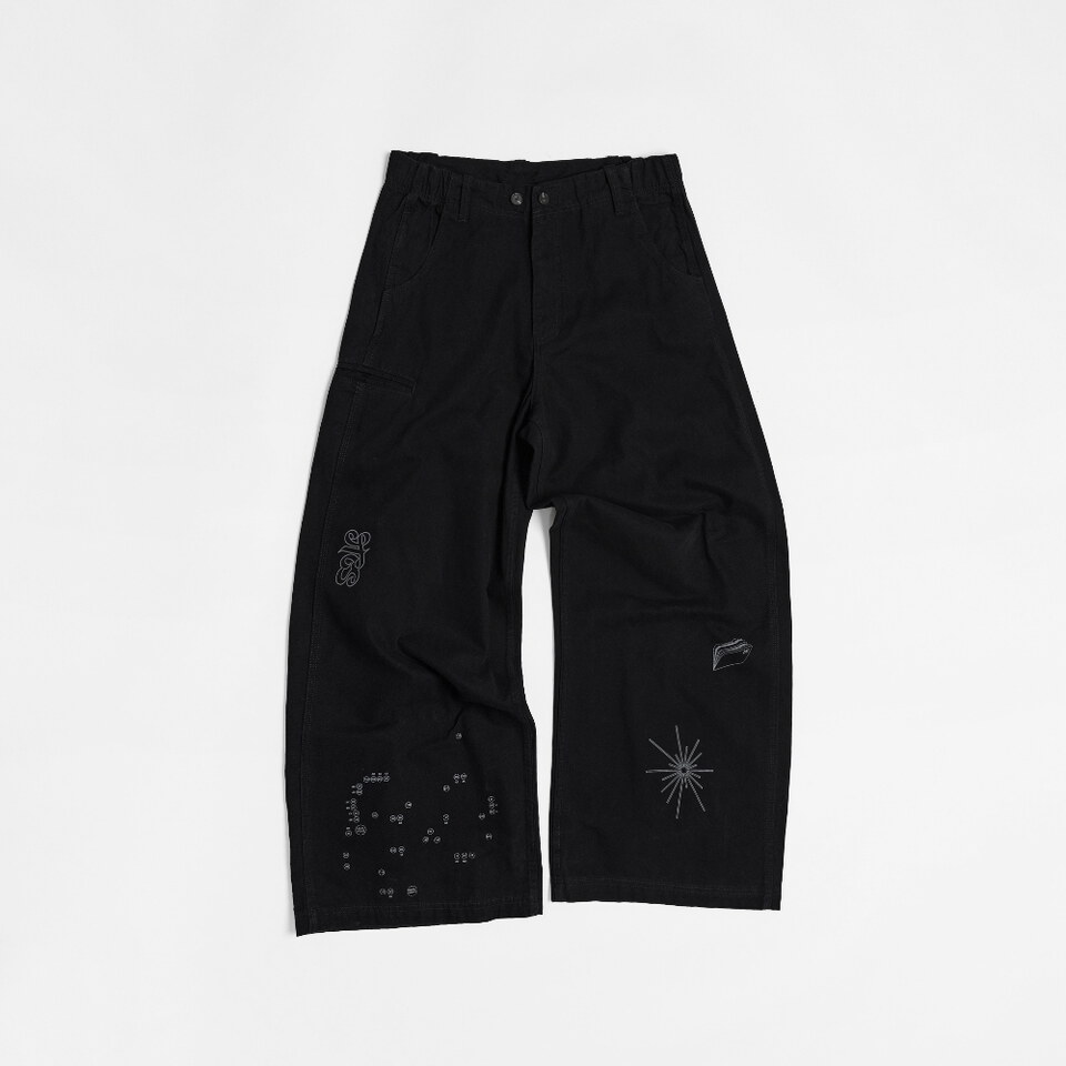 MSN1637-261 圖紋長褲 Digital Code Work Pants