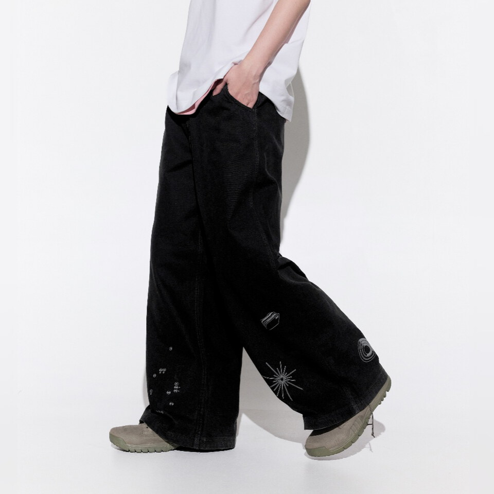 圖紋長褲 Digital Code Work Pants