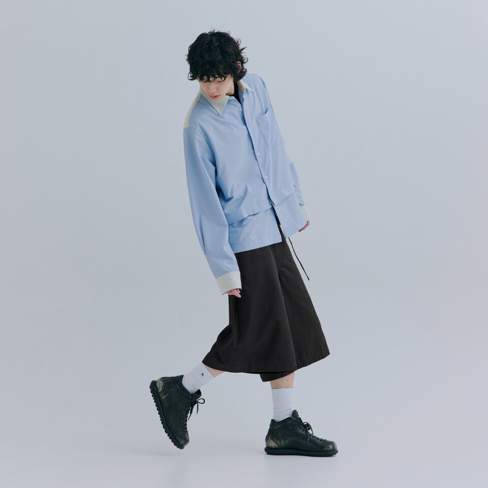 極簡七分褲 Cropped Drapey Baggy Pants