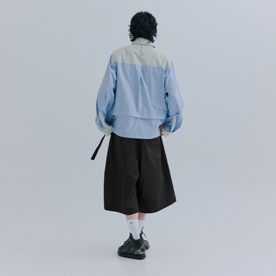 極簡七分褲 Cropped Drapey Baggy Pants
