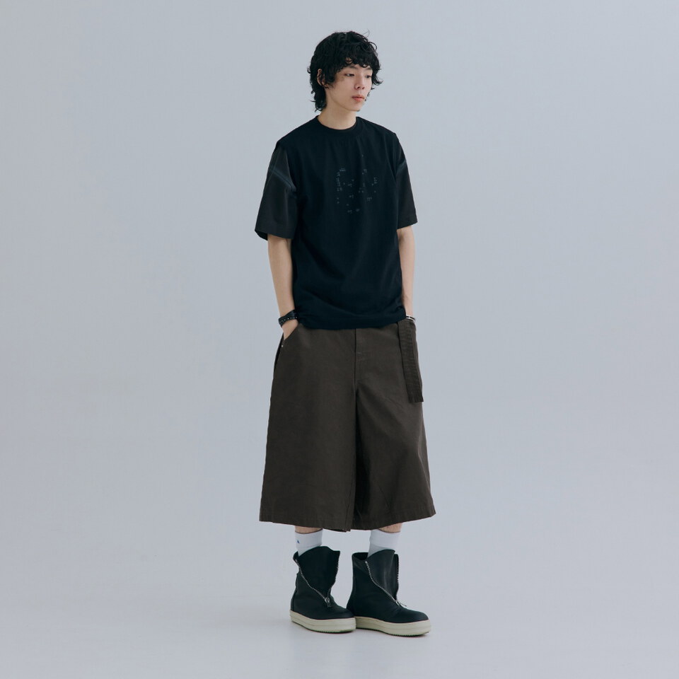 極簡七分褲 Cropped Drapey Baggy Pants