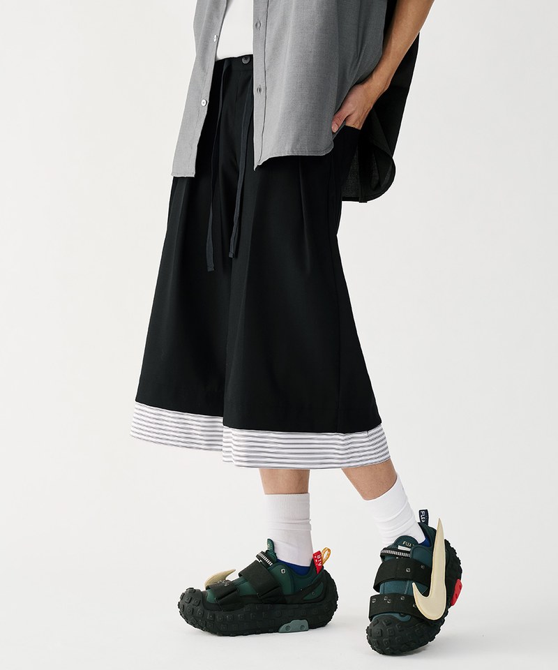 MSN1702-251 打褶寬褲 Cropped Wide Trousers