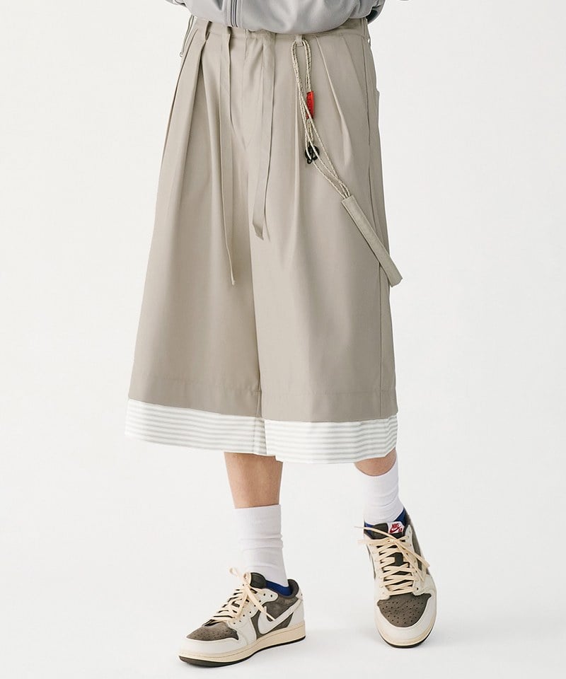 打褶寬褲 Cropped Wide Trousers