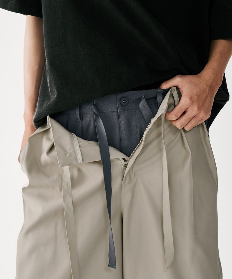 打褶寬褲 Cropped Wide Trousers