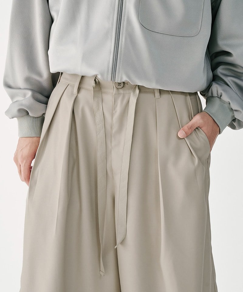 打褶寬褲 Cropped Wide Trousers