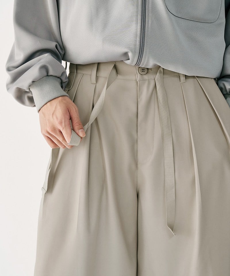 打褶寬褲 Cropped Wide Trousers