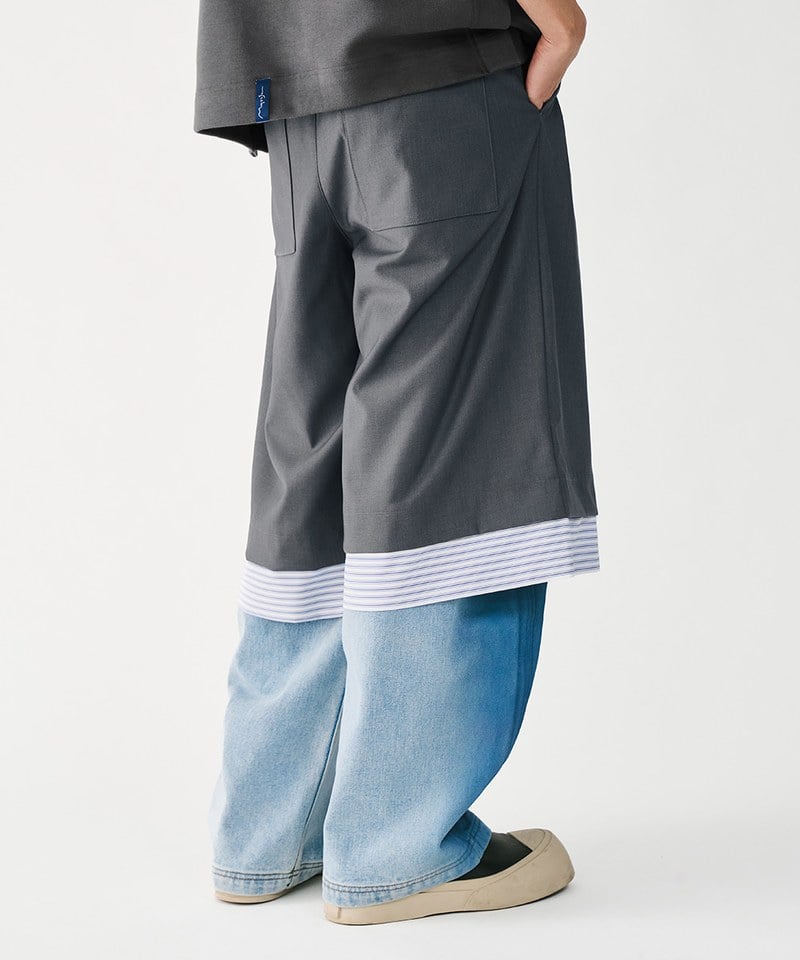 打褶寬褲 Cropped Wide Trousers
