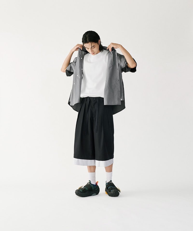 打褶寬褲 Cropped Wide Trousers