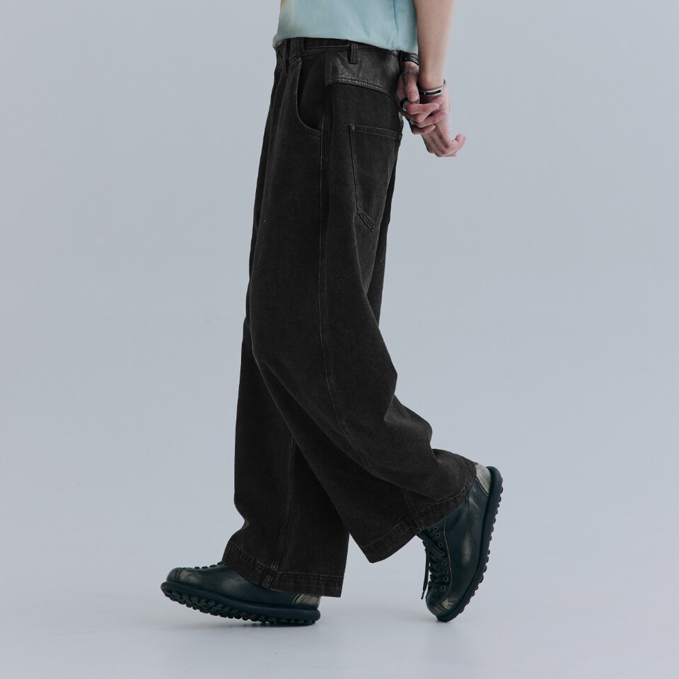 MSN1705-262 拼接牛仔短褲 After Hours Panel Jeans