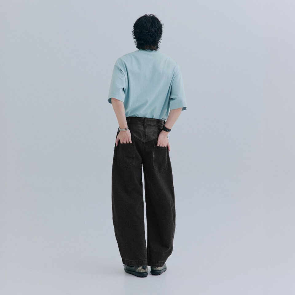 拼接牛仔短褲 After Hours Panel Jeans