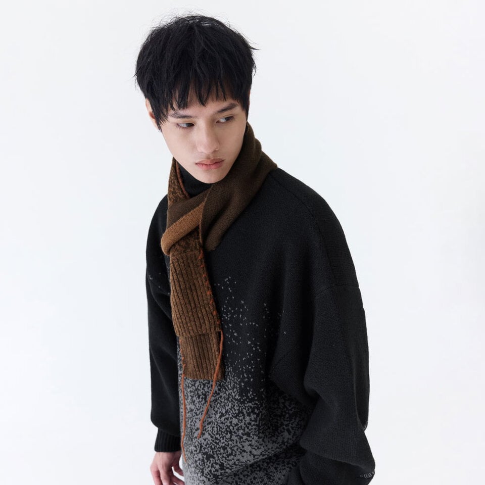MSN2402-252 圍巾 2 Tone Bitmap Scarf