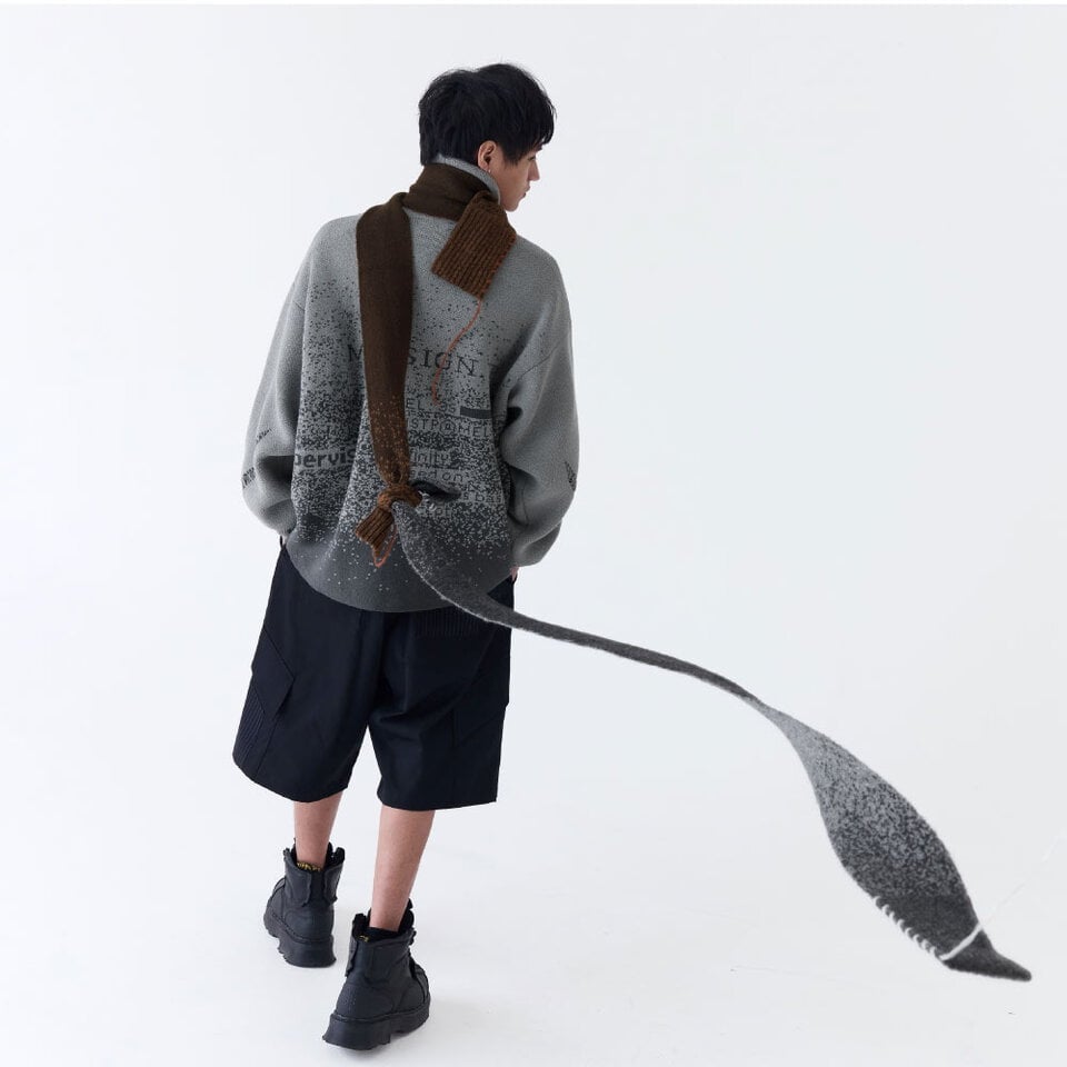 MSN2402-252 圍巾 2 Tone Bitmap Scarf