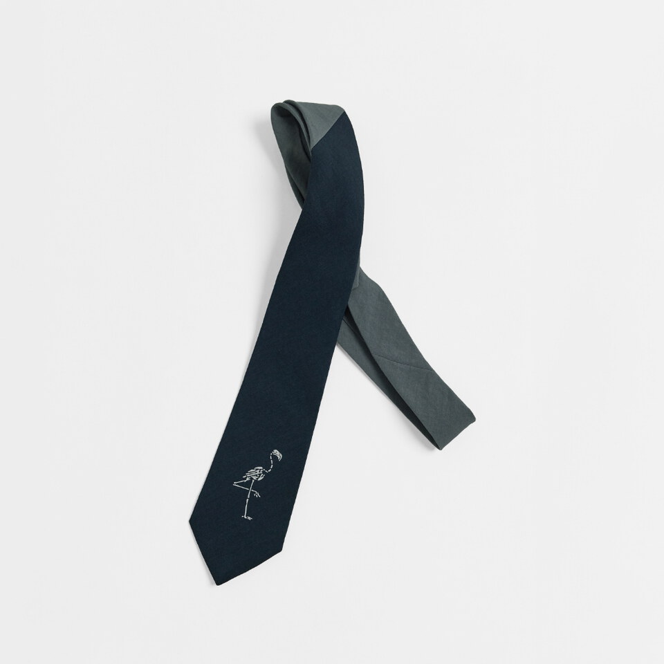 MSN2601-261 拼色領帶 Two-Tone Crane Tie