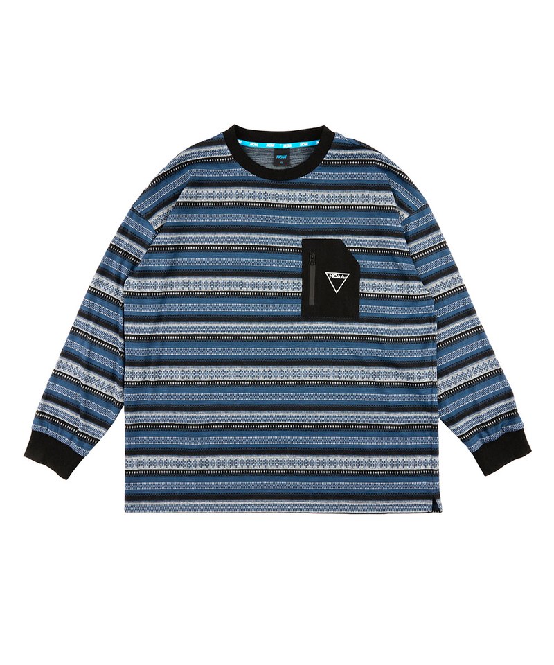 基本緹花條紋上衣